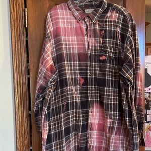 Distressed Flannel Shirt